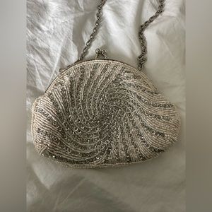 Pearl and Sequin Small evening bag